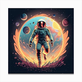 Astronaut In Space 15 Canvas Print