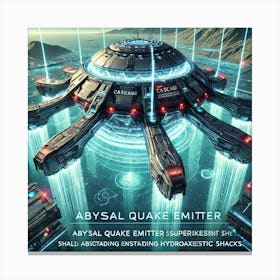 A High Tech, Sci Fi Scene Showing The Abyssal Quak Converted 1 Canvas Print