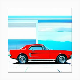 Red Mustang Canvas Print