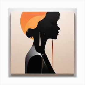 Silhouette Of A Woman 2 Canvas Print