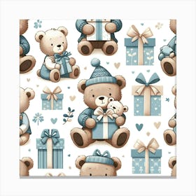 Teddy Bear Baby Boy (7) Canvas Print
