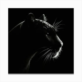 Silhouette Of A Jaguar Canvas Print