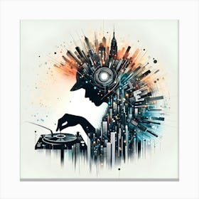 Dj In The City 3 Canvas Print