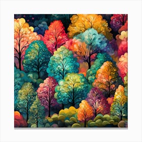 Colorful Trees 1 Canvas Print