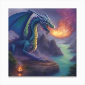 Blue Dragon 4 Canvas Print