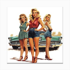 Pinup Girls Canvas Print