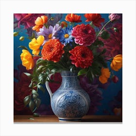 Flowers In A Vase 61 Canvas Print