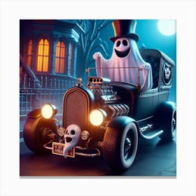 Ghost In A Car 5 Canvas Print