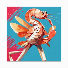 Shrimp In Flight Canvas Print