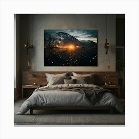 Sunset In The Mountains 2 Canvas Print