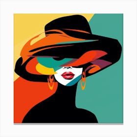 Woman In A Hat 38 Canvas Print