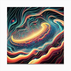 Interstellar laser light line pattern abstract art 11 Canvas Print