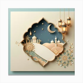 Ramadan Greeting Card 10 Canvas Print