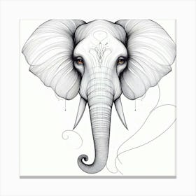 Elephant Head 5 Canvas Print