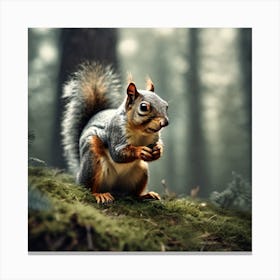 Squirrel In The Forest 232 Canvas Print