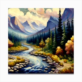 River In The Mountains 1 Canvas Print