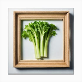 Celery In A Frame Canvas Print