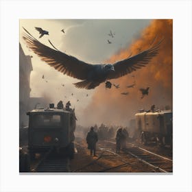 Eagle In Flight Canvas Print