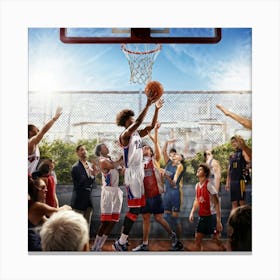 Ball Basketball Game Court People Championship Basketball Court Basket Player Sport Play (12) Canvas Print