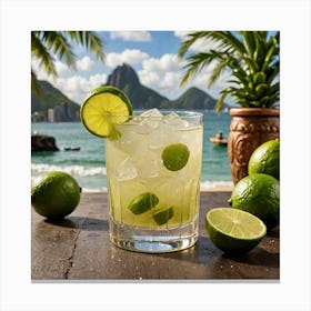 Brazilian Caipirinha Illustrate A Refreshing Brazilian Caipirinha With Muddled Lime And Sugar Served 4046788000 Canvas Print