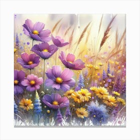 Cosmos Flowers Canvas Print