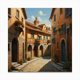 Cobblestone Street 2 Canvas Print