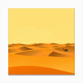 Camel In The Desert Leinwandbild