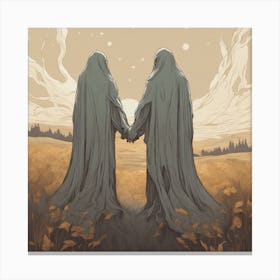 Two Ghosts Canvas Print