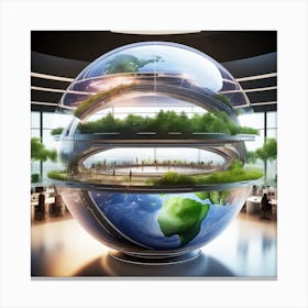 3d Rendering Of A Planet Canvas Print