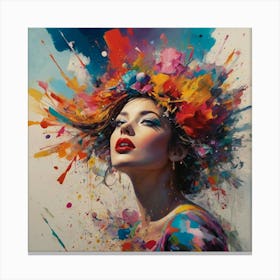 Colorful Woman Canvas Print