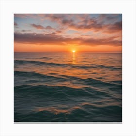 Sunset Over The Ocean Canvas Print