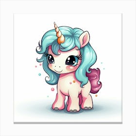 Cute Unicorn 374 Canvas Print