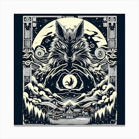 Wolf In The Woods Canvas Print