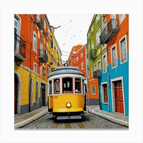 Lisbon Trams 1 Canvas Print
