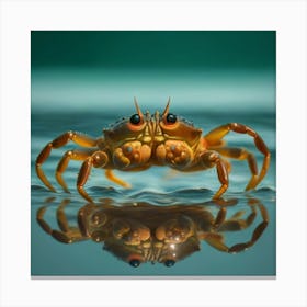 Crab In Water Canvas Print