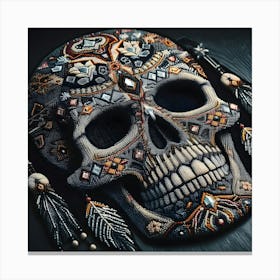 Day Of The Dead Skull 14 Canvas Print