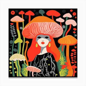 Mushroom Girl Canvas Print