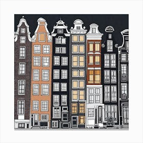 Amsterdam Houses 6 Canvas Print