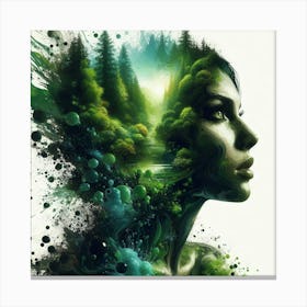 Woman In The Forest 2 Canvas Print