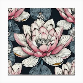 Lotus illustration Canvas Print