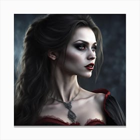 Vampire Girl Canvas Print