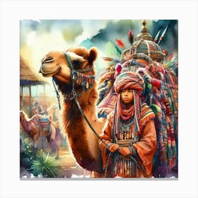 Camel Rider Canvas Print