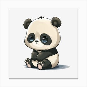 Cute Panda Bear Animal Cartoon Canvas Print