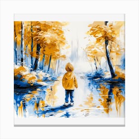 Child In The Woods Canvas Print