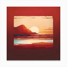 Sunset At The Beach Canvas Print