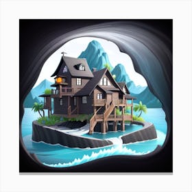 House In The Cave Canvas Print