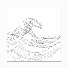 Great Wave line prints shop Canvas Print