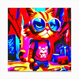 Cat In Sunglasses Canvas Print