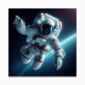 Astronaut In Space 9 Canvas Print