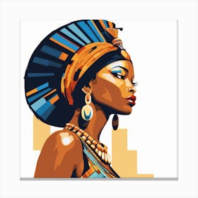 African Woman Painting Canvas Print